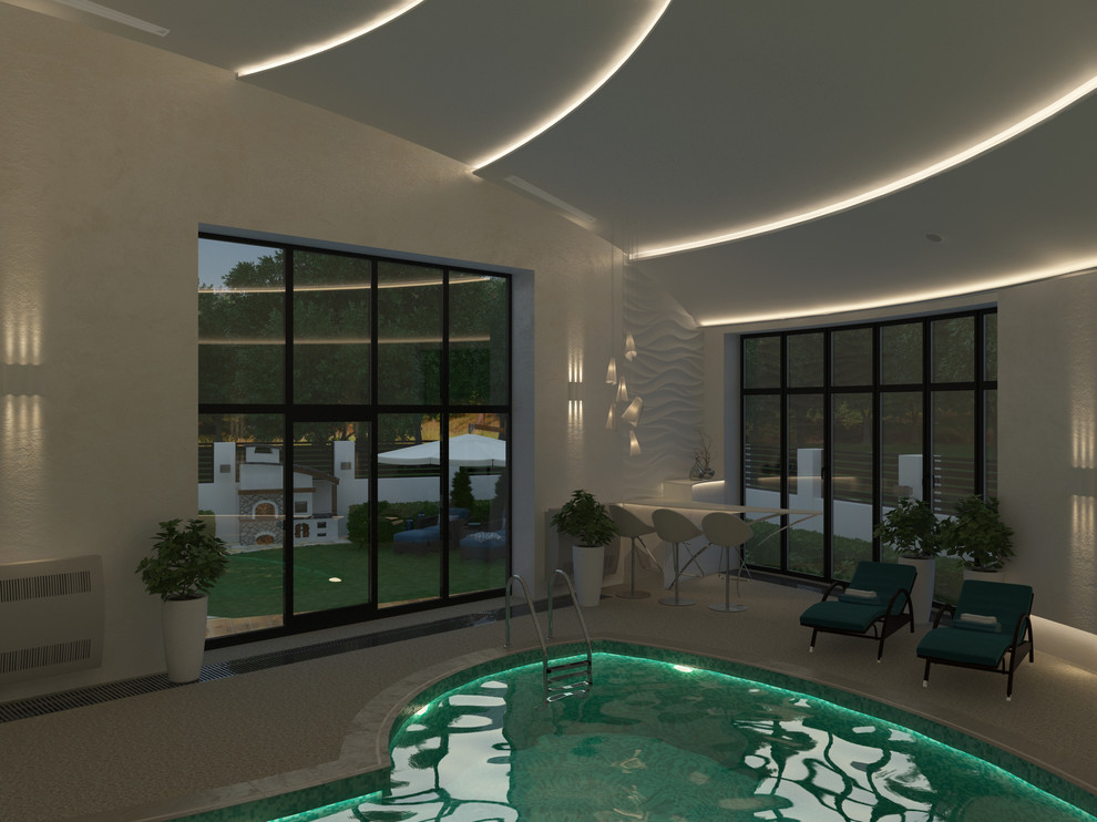 Проект дома с бассейном