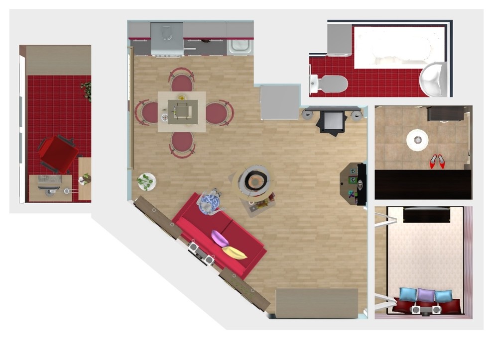 Обложка проекта: Квартира-студия 30 м2  для сына