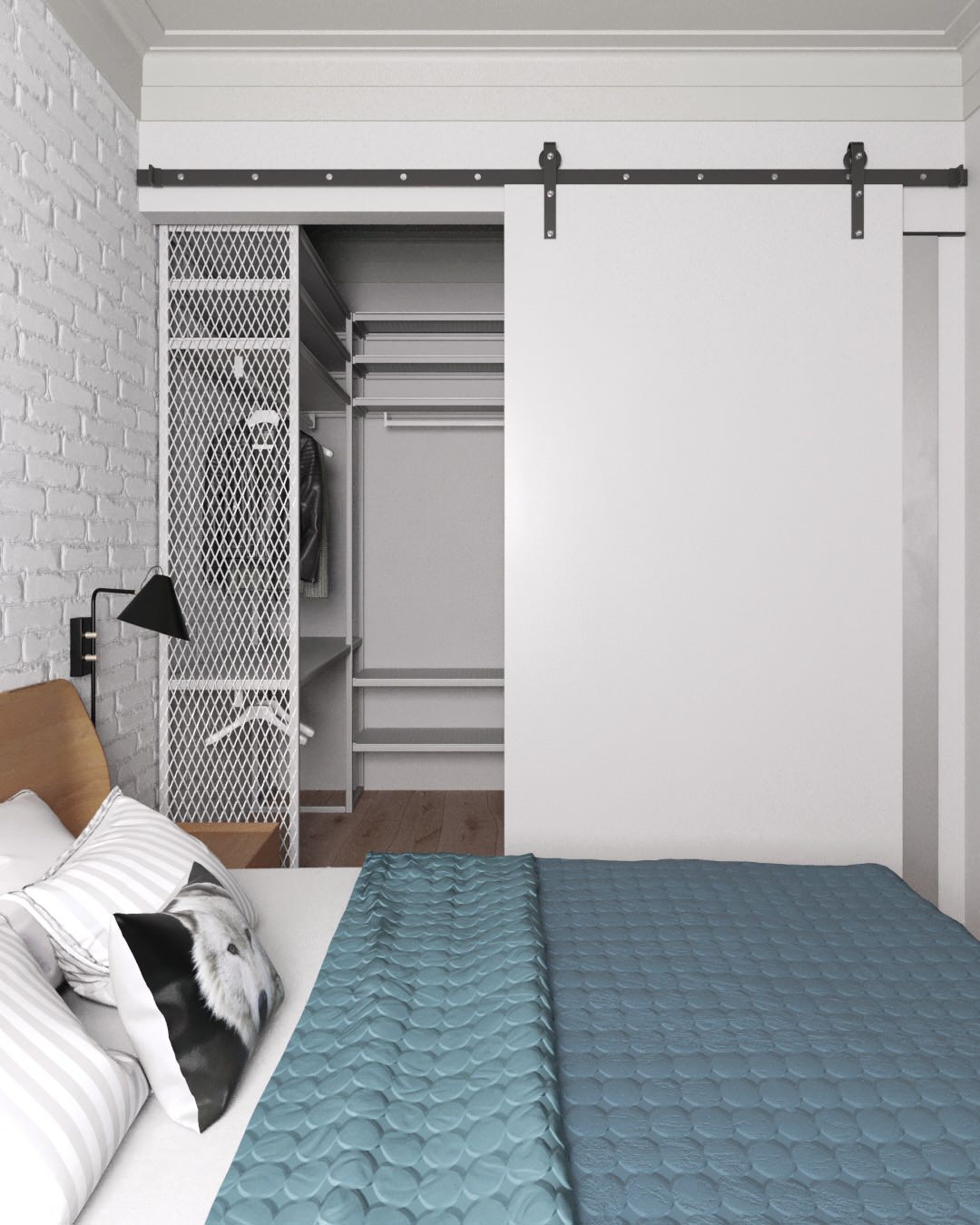 3d-визуализация "Эклектичный лофт" (оформление интерьера от Zeworkroom)