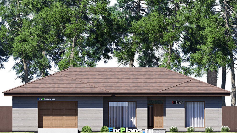 Проект одноэтажного дома 18х15м S183м2 F-17504