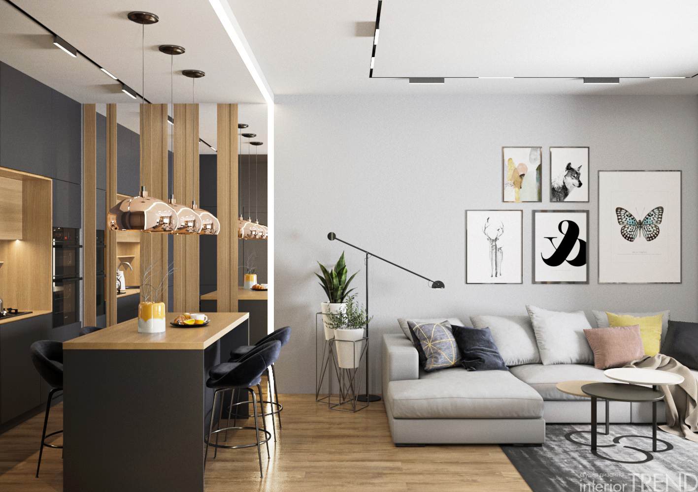 Дизайн интерьера квартиры в ЖК Клевер парк