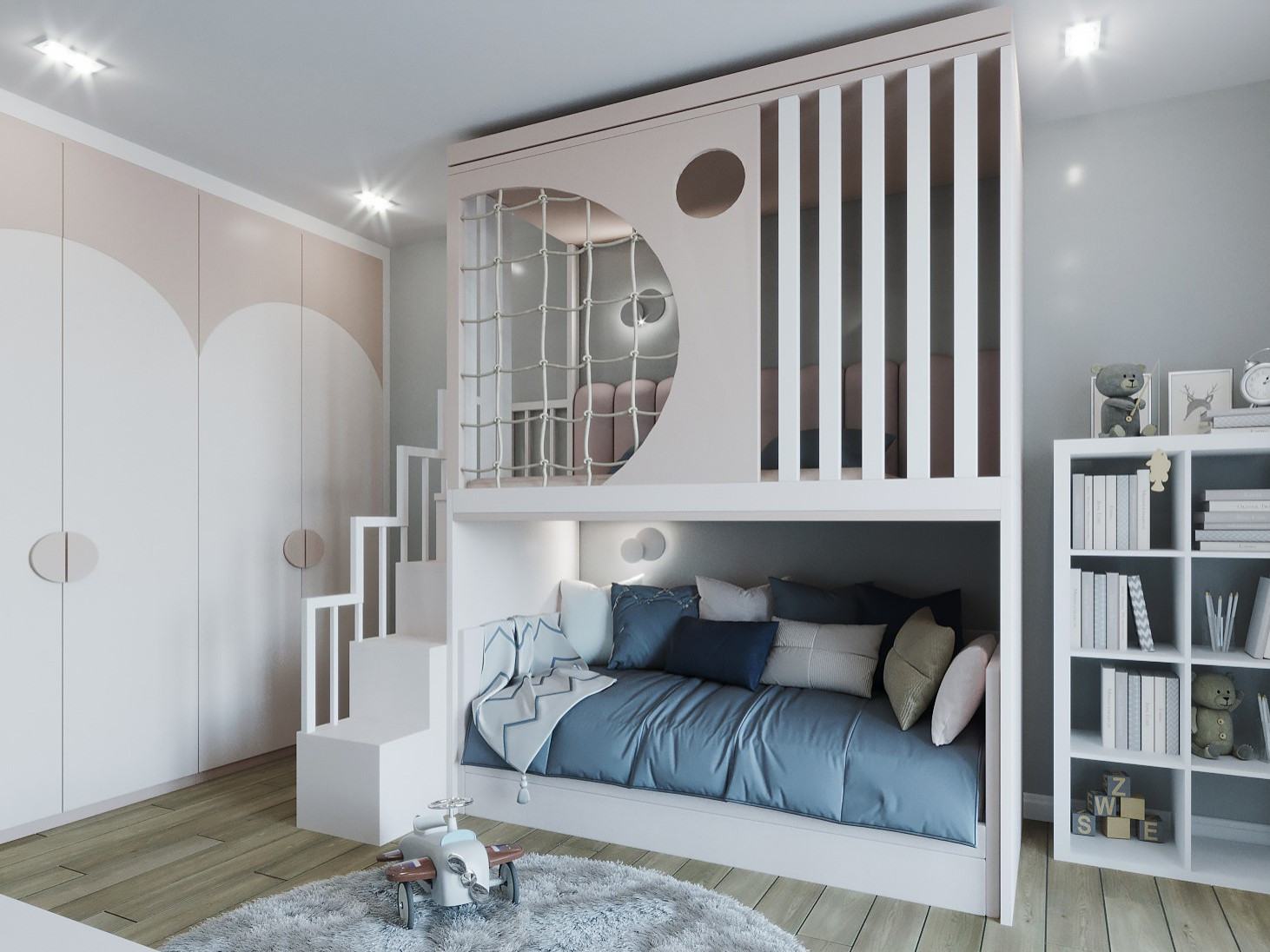 Обложка проекта: Современный интерьен для семьи из четырех человек