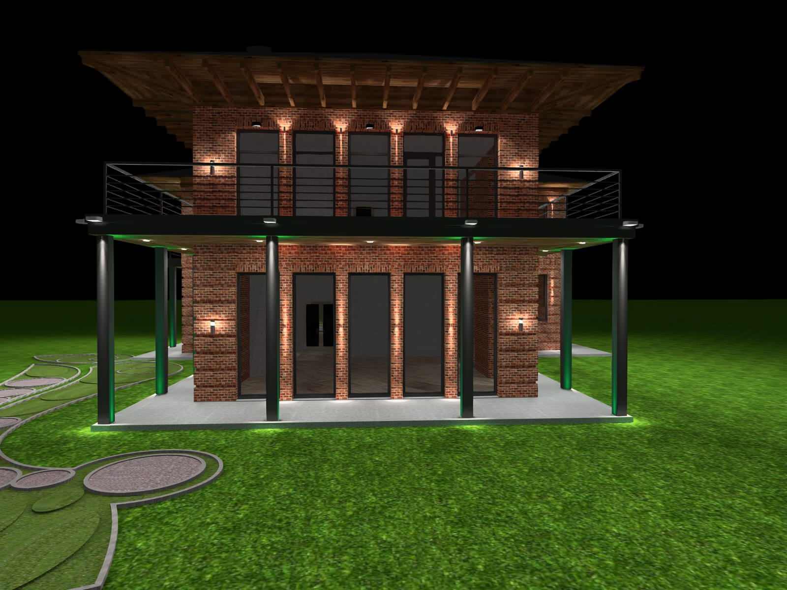 Освещение загородного дома