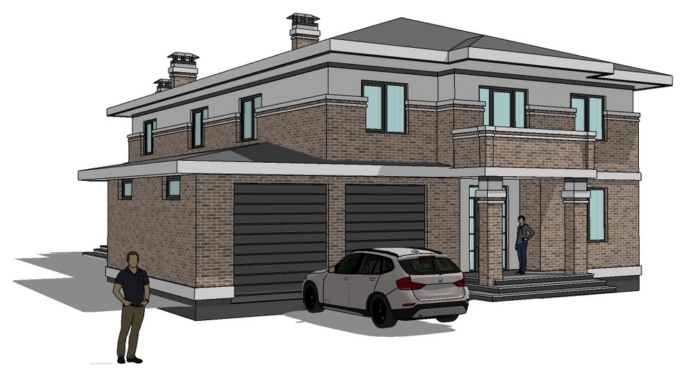 Обложка проекта: Эскизный проект жилого дома