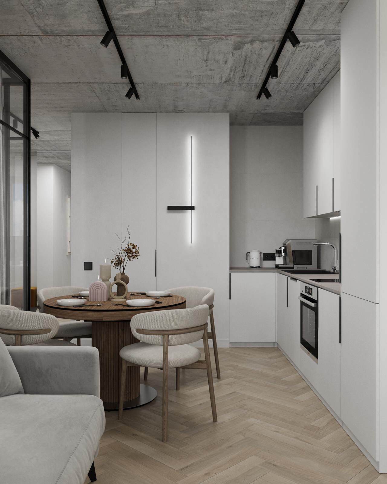 Обложка проекта: Кухня-гостиная в ЖК Западный Луч