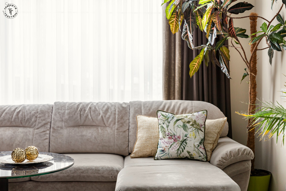 Уютное текстильное оформление загородного дома