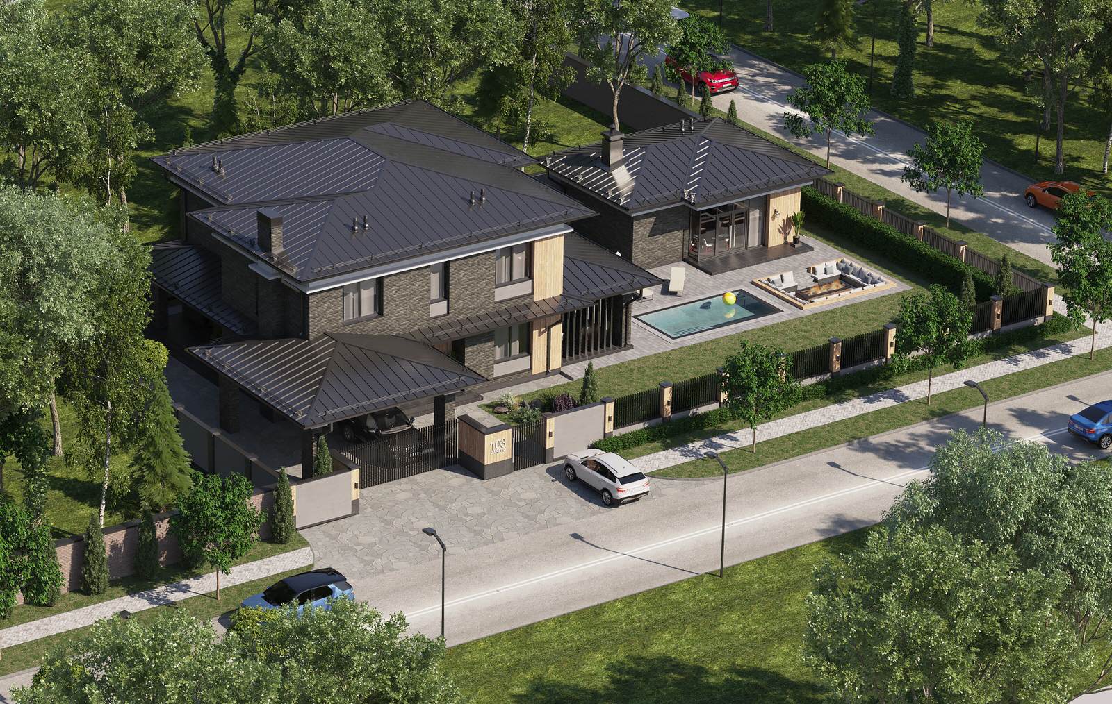 Обложка проекта: 2х этажный коттедж в г.Краснодаре