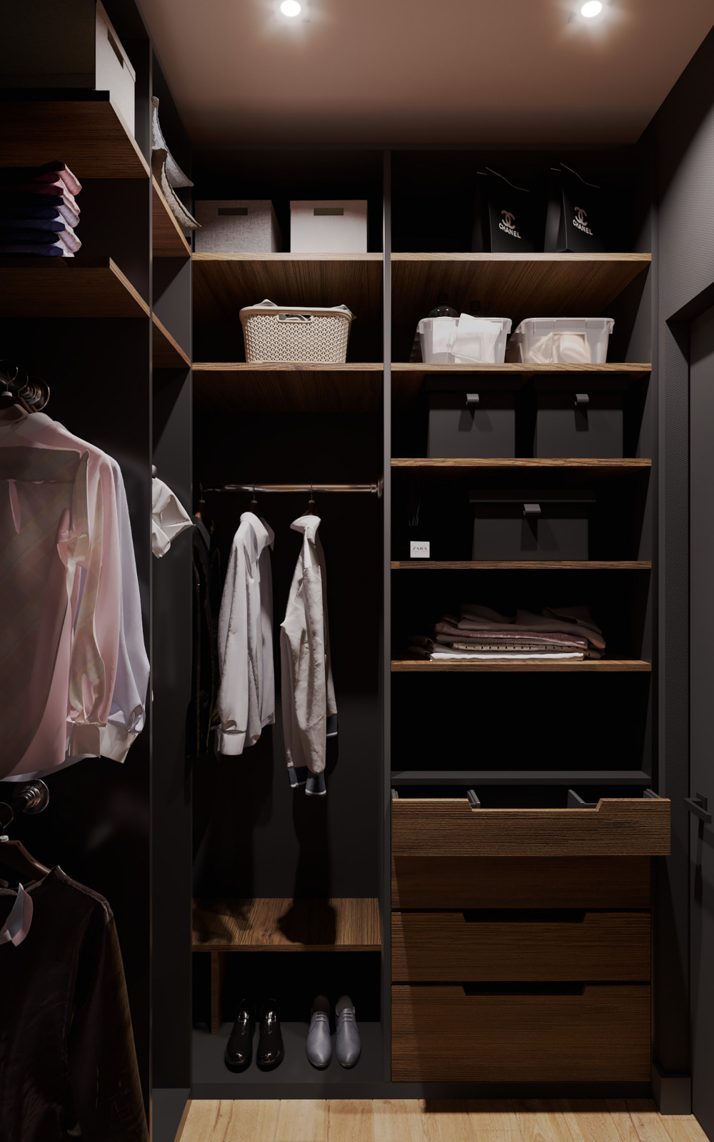 Евро однокомнатная квартира в монохромной гамме  в ЖК Московские кварталы