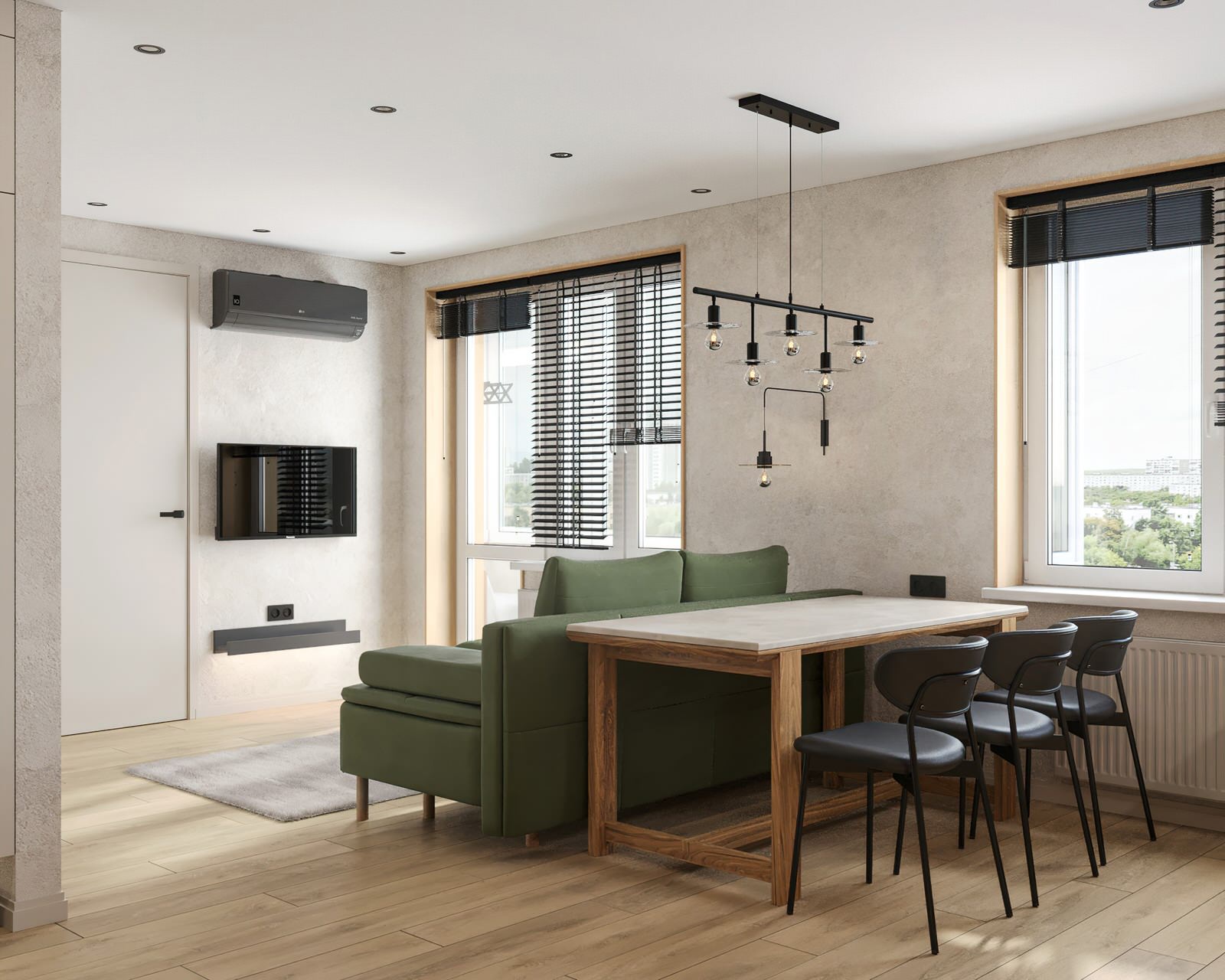 13. Student house. Кухня-гостиная