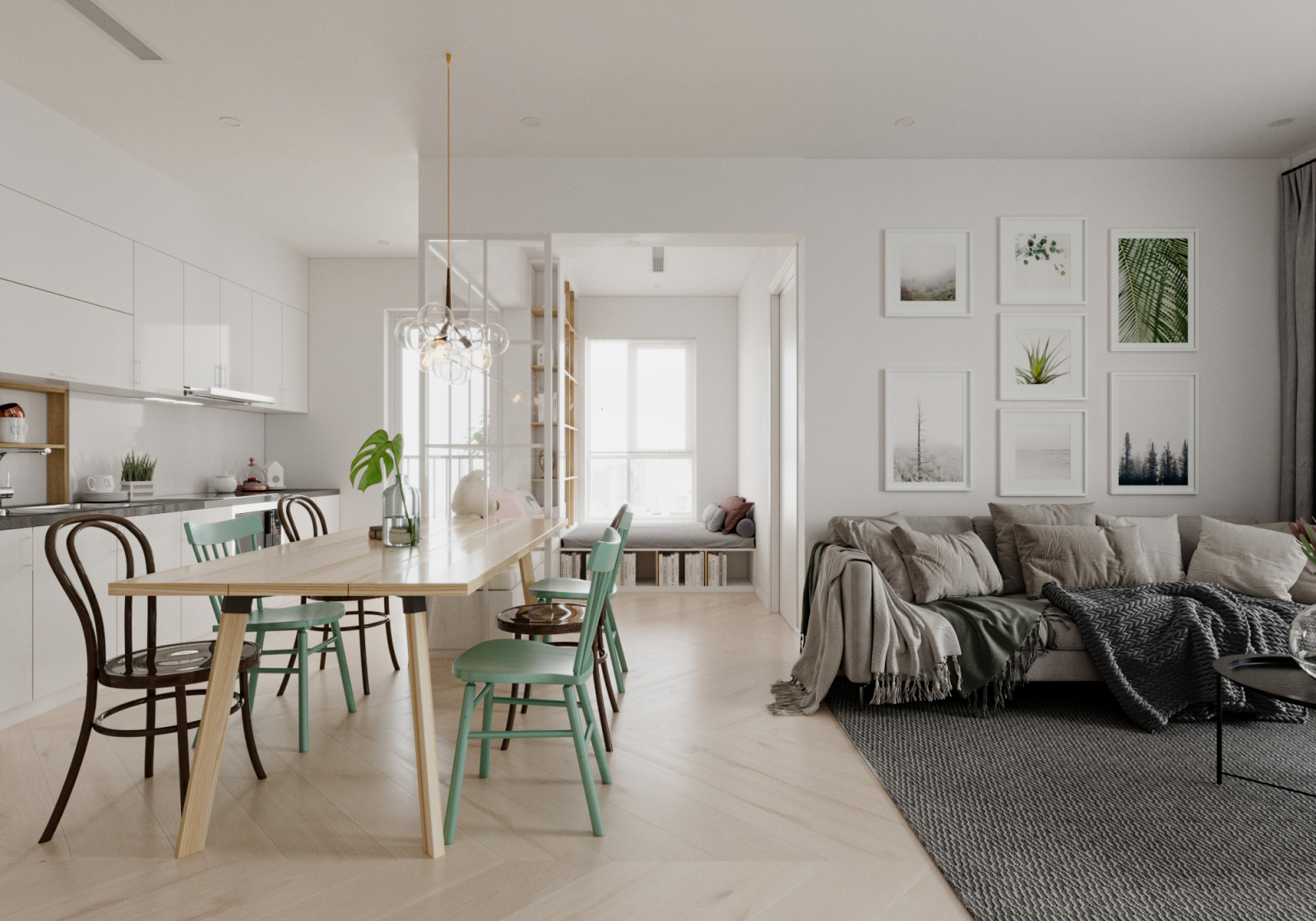 Трехкомнатная квартира в скандинавском стиле