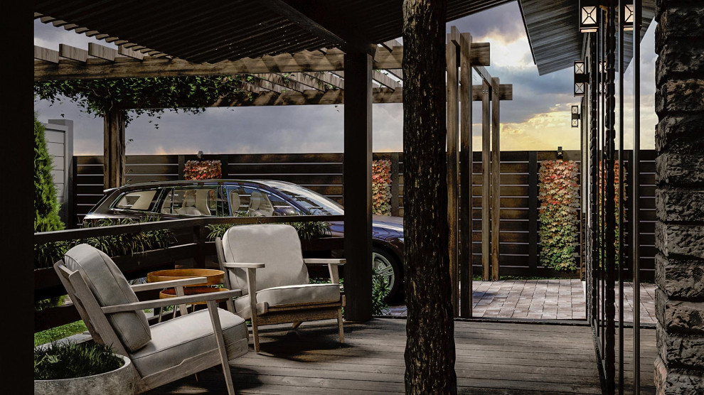 Дизайн- проект  фасада и благоустройства  жилого дома