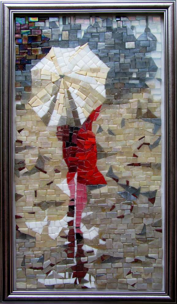 Woman in red. Made of Sicis glass tile.