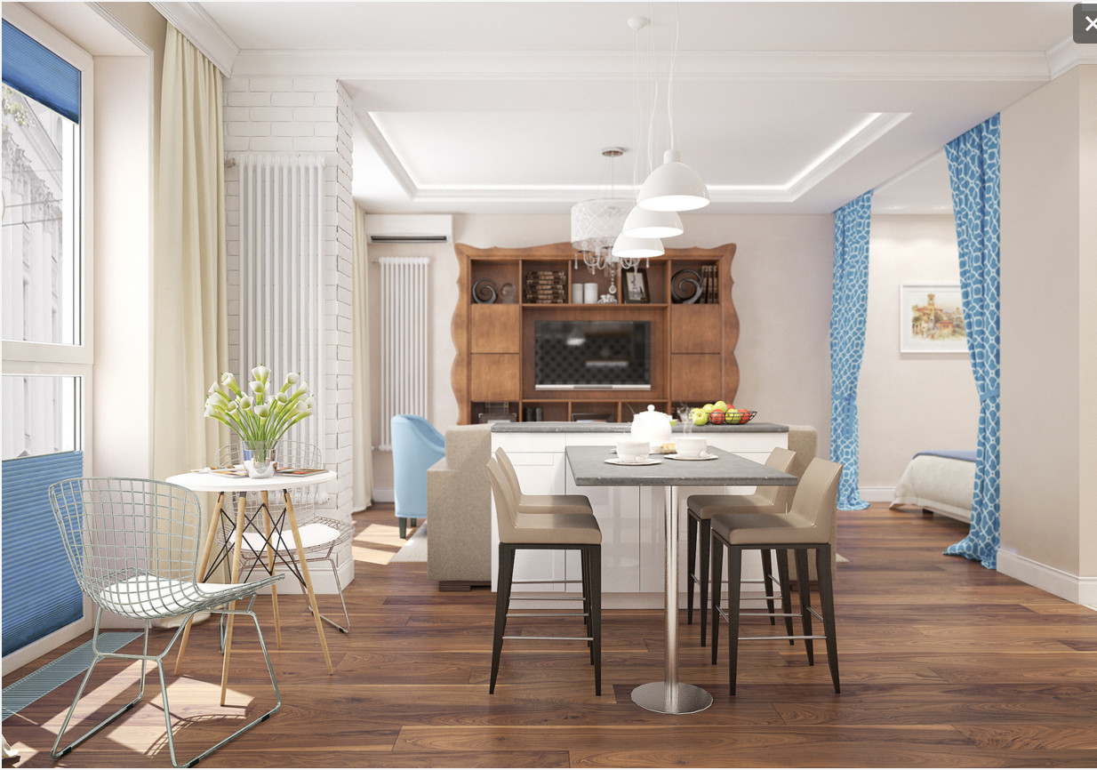 Квартира-студия в стиле 60х.