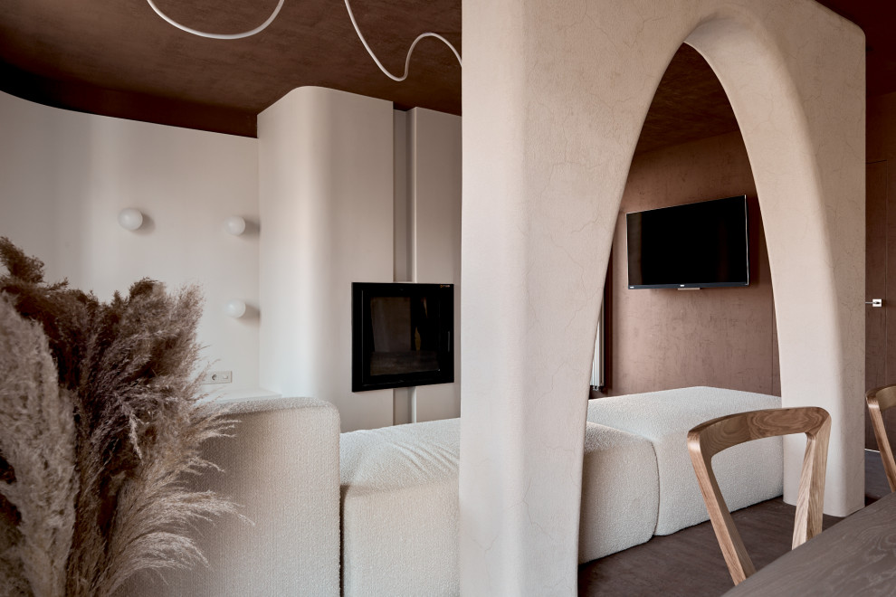 Обнимающая гостиная-столовая