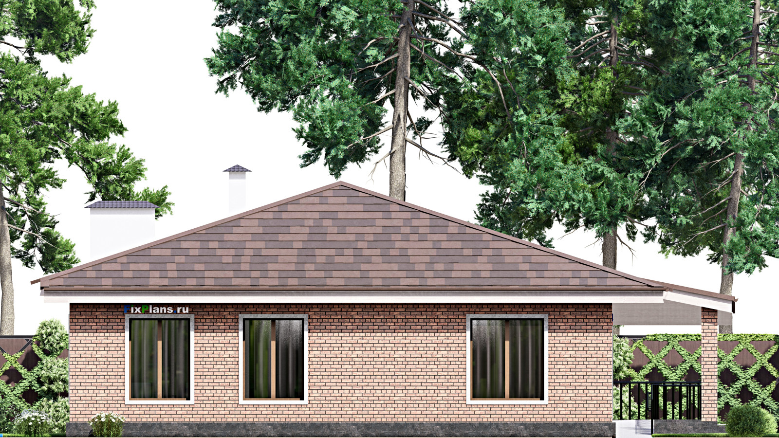 Проект одноэтажного дома 15х21м S208м2 F-14273