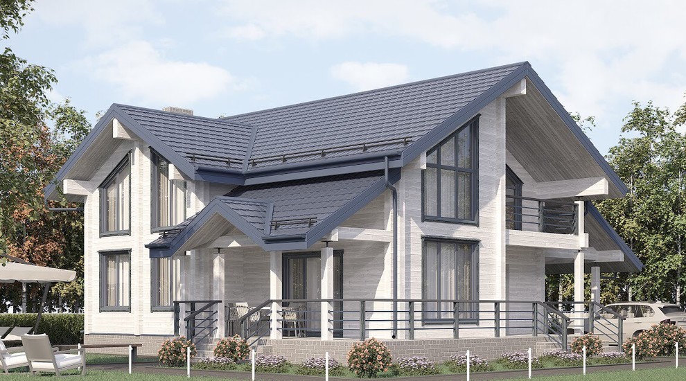 Дом из профилированного бруса 200х142.