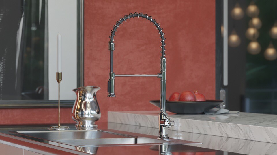 Кухня-гостиная в загородном доме в Подмосковье