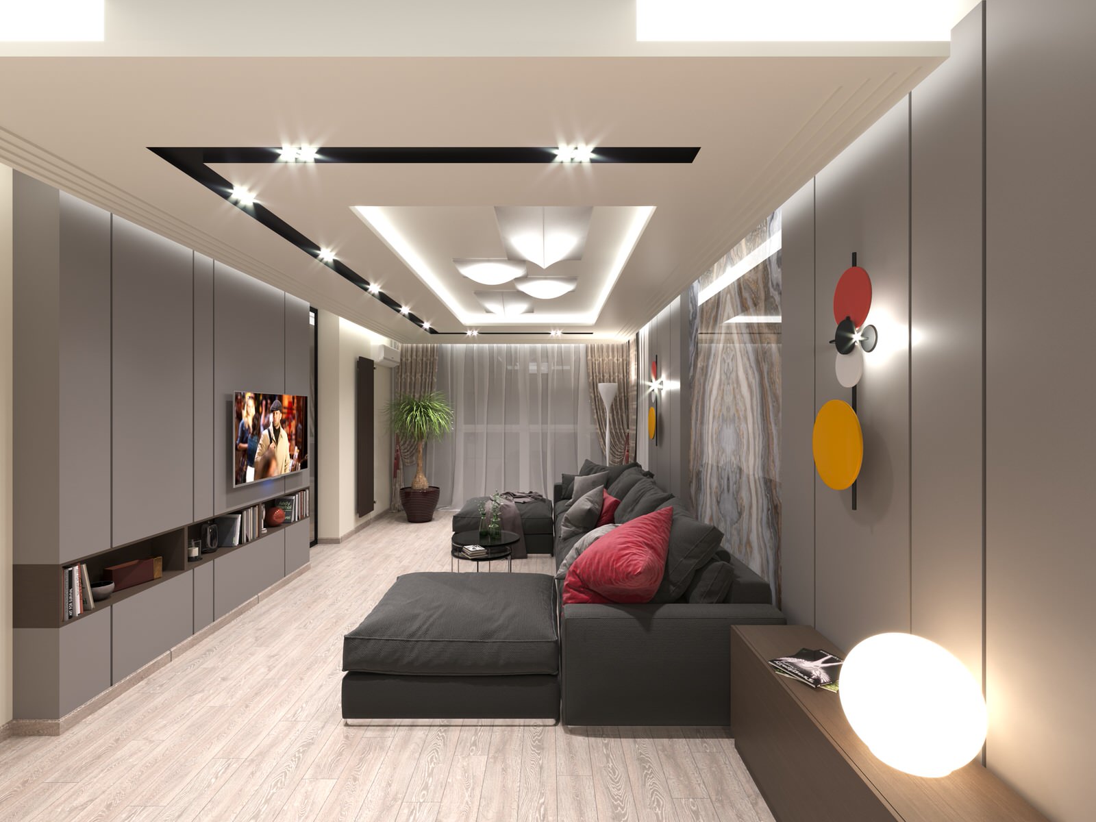 Современная планировка трёхкомнатной квартиры 110 м² в ЖК «Новое Тушино»