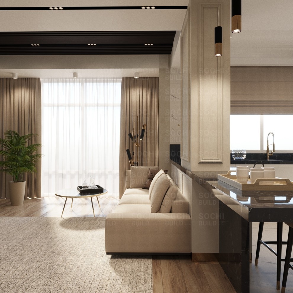 Квартира в ЖК «Посейдон», 88м², стиль: современная классика. Сочи