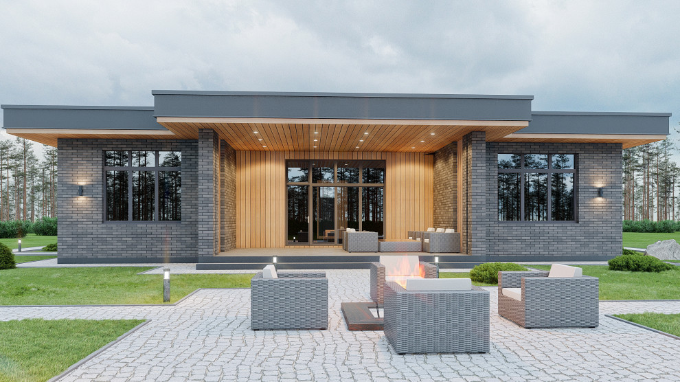 Проект одноэтажного дома в стиле Прерий 230 кв.м