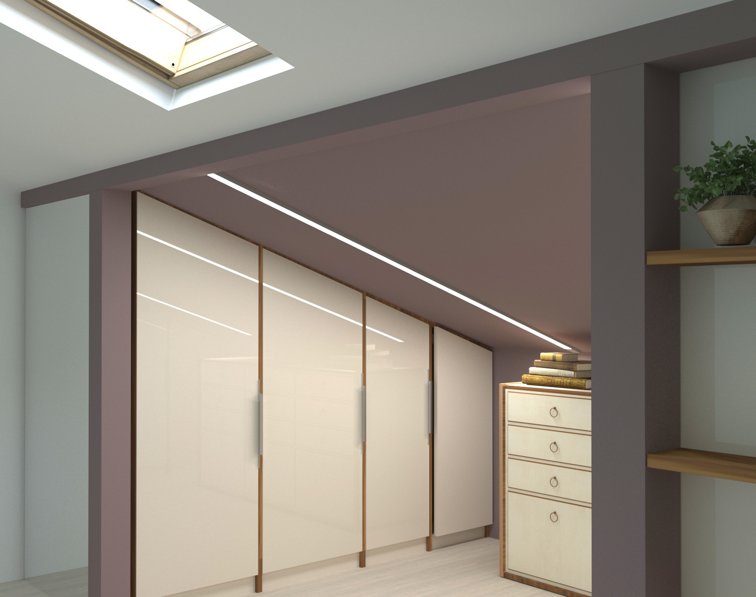 Спальня в мансарде