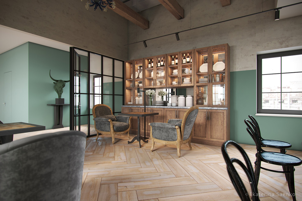 Квартира гостиничного типа в стиле лофт и минимализм.