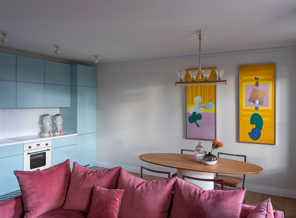 Houzz тур: Квартира с яркими акцентами в духе 1950-х