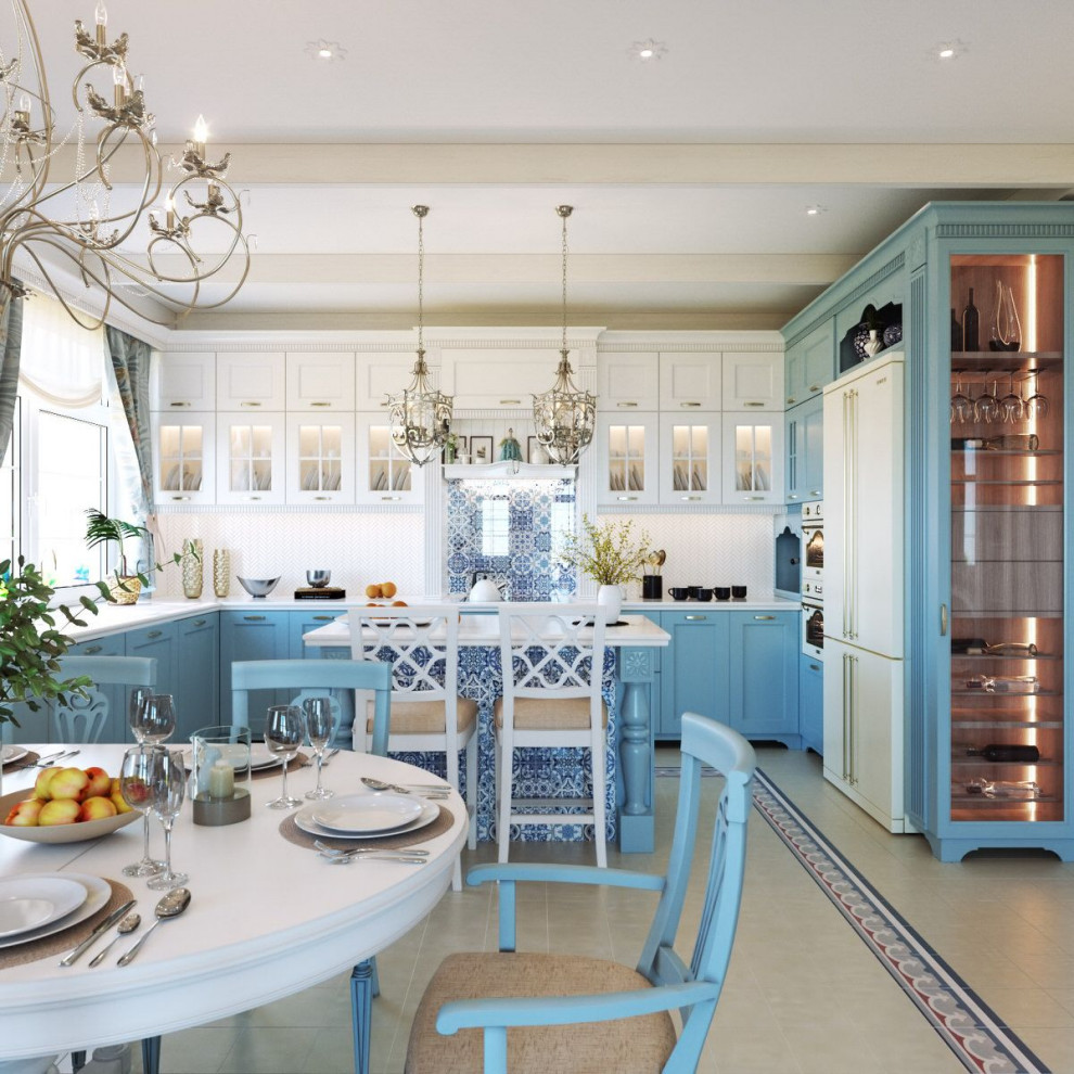 Дизайн проект частного дома в Московской области в стиле современный прованс