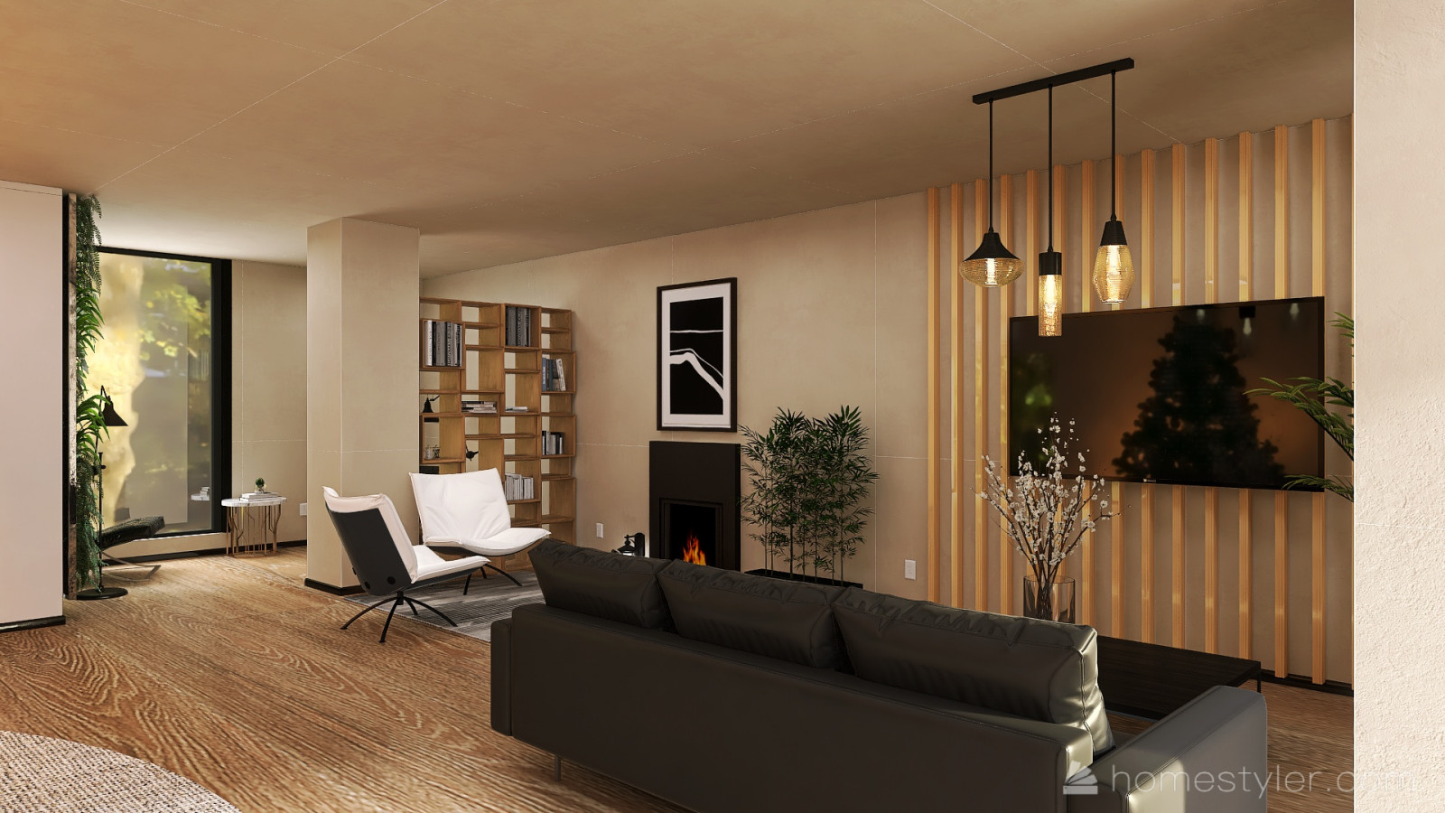 Гостиная в частном доме + спортзал