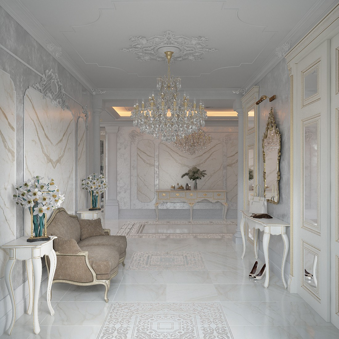 Дом в классическом стиле, посёлок Заостровье, Калининградская область