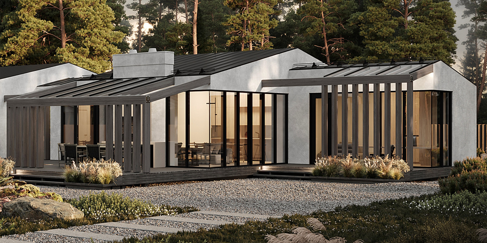 Проект одноэтажного дома в Репино