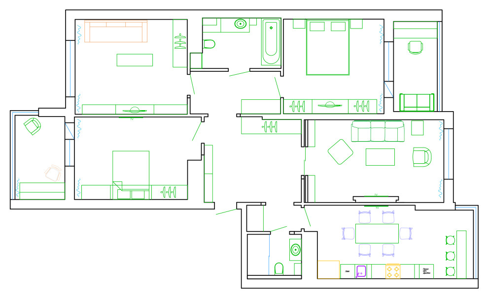 1811 - современная квартира в Краснодаре