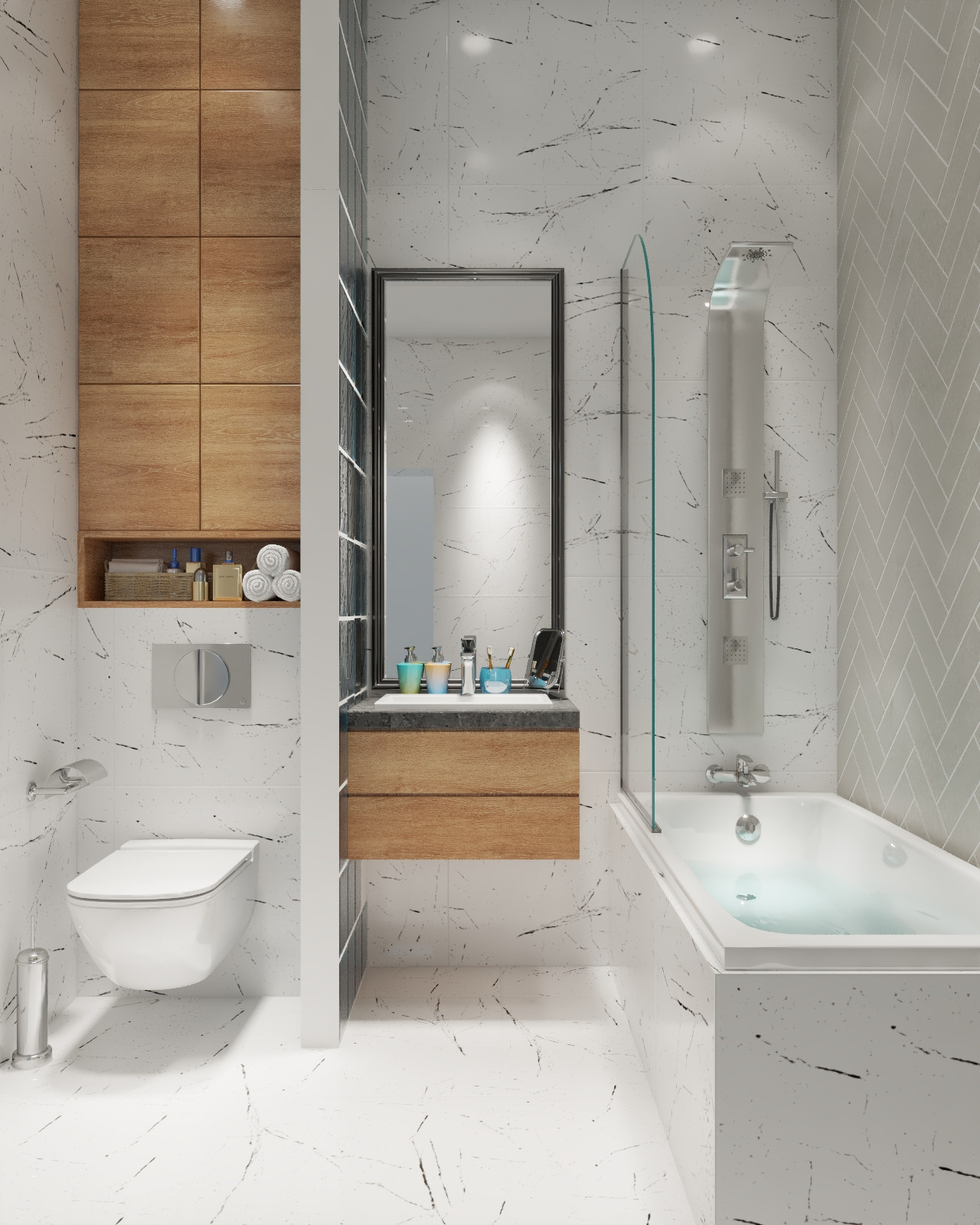 Обложка проекта: Голубые стеклоблоки