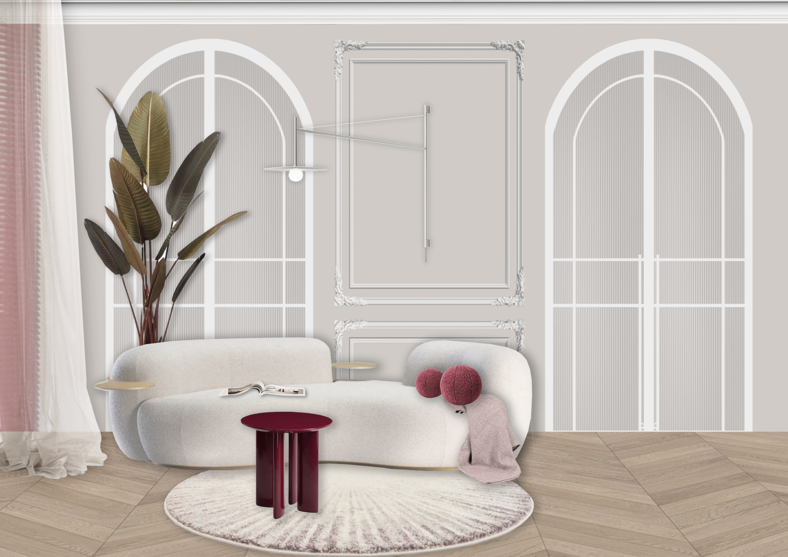 Стилевой коллаж гостиной