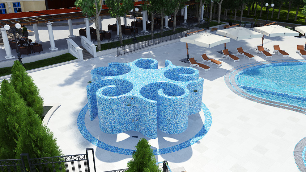 Пляжная раздевалка в Сочи.