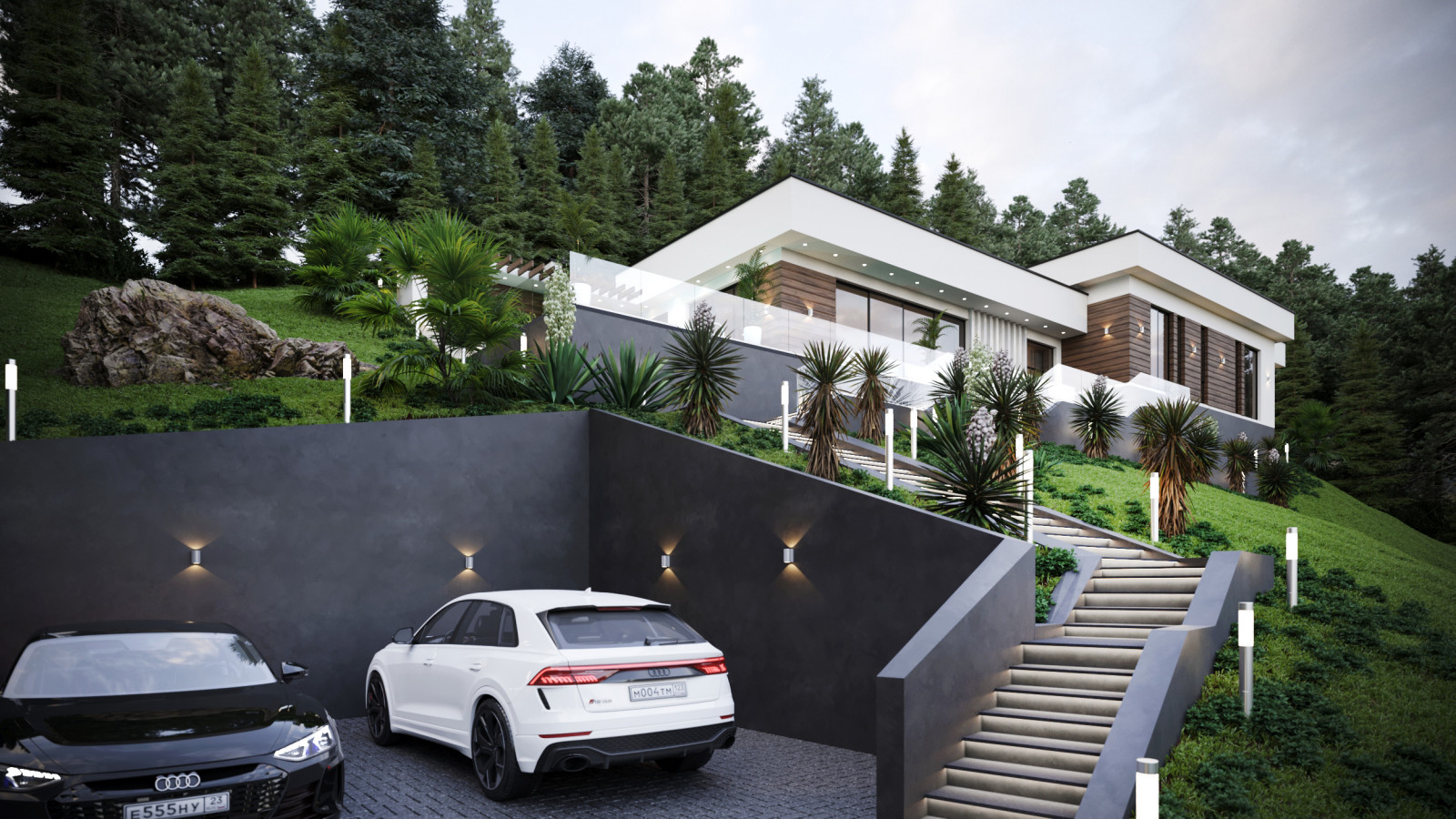 Обложка проекта: Дом на склоне 180 кв.м.