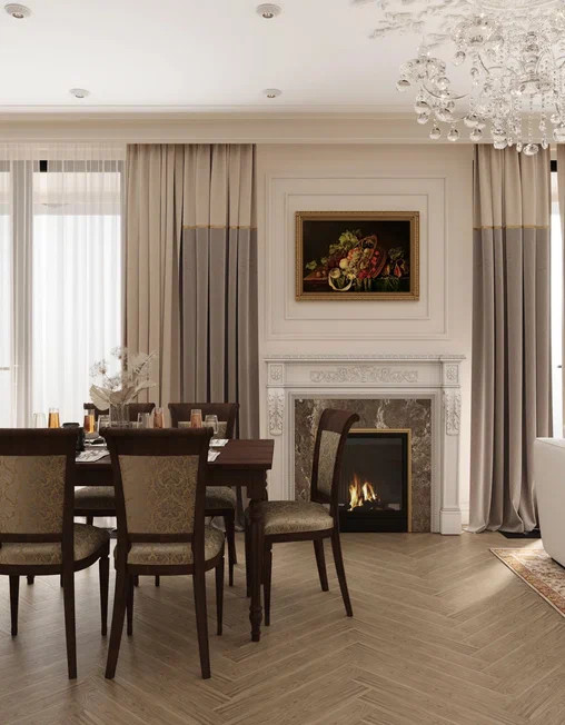 Светлая квартира 112,55 м² в современном стиле