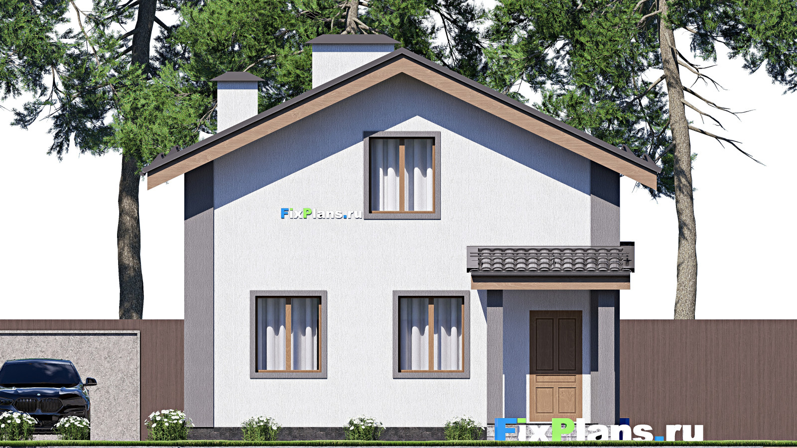 Проект дома с мансардой 8х13 м S127м2 F-17810