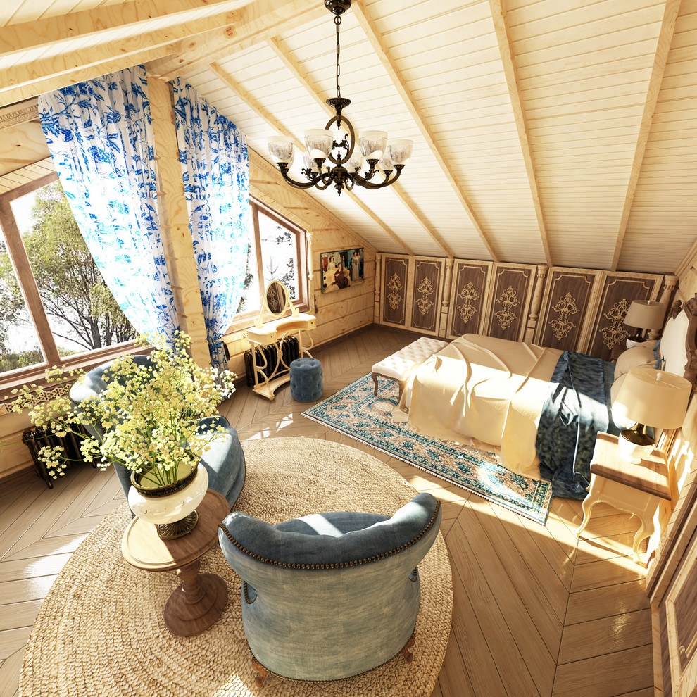 Интерьер загородного дома в стиле русско-европейское кантри