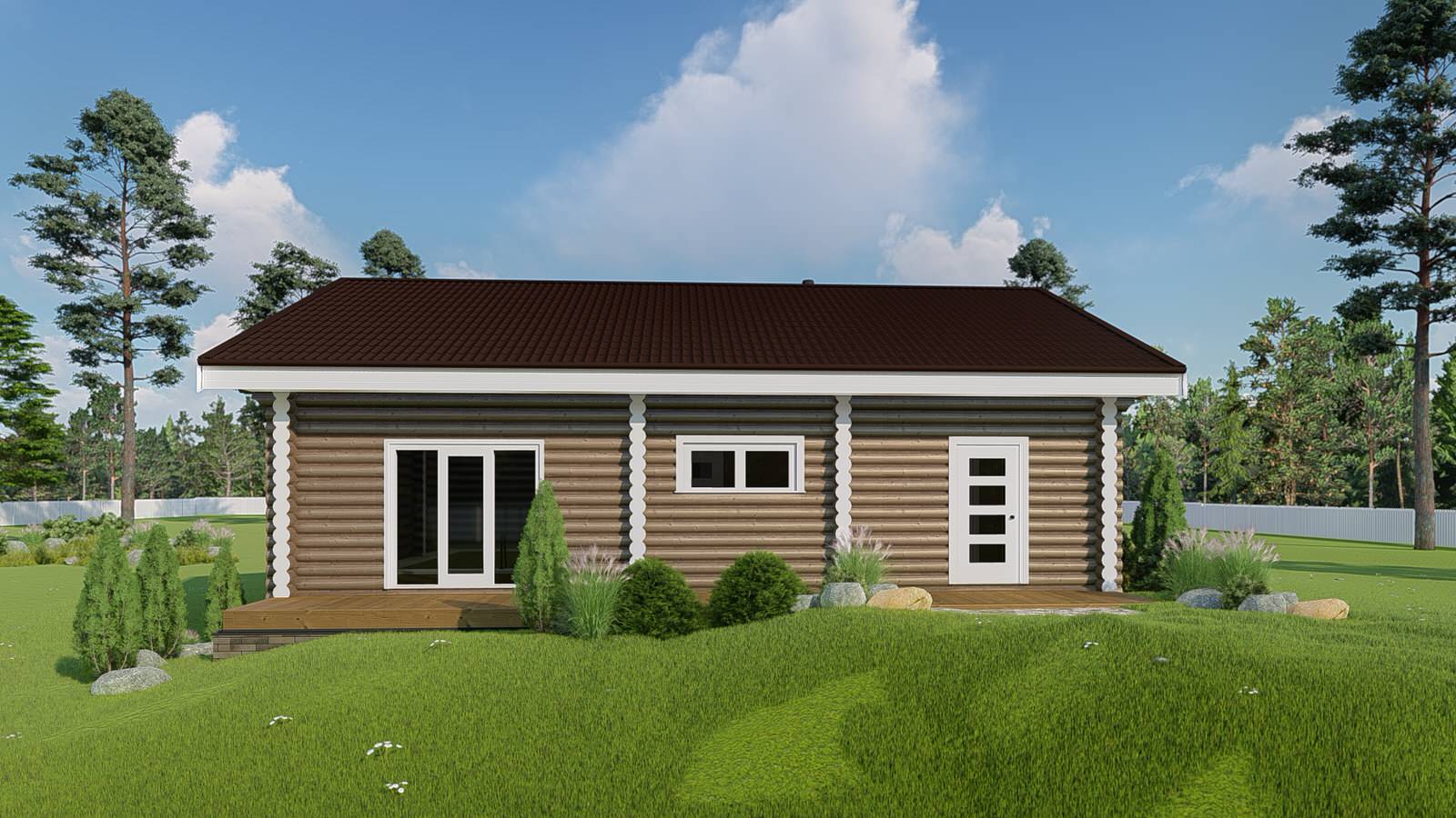 банный комплекс из бревна 240мм