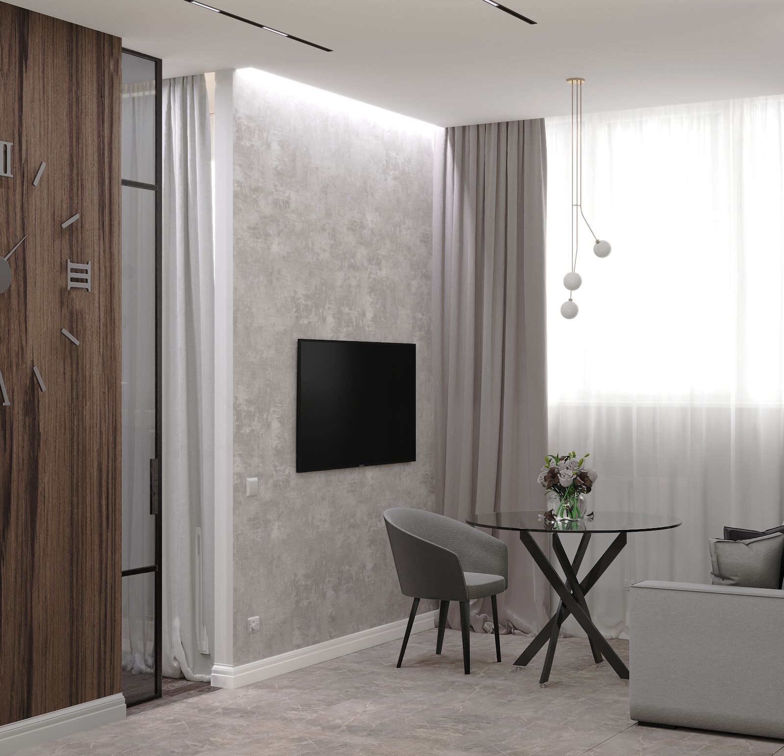 Кухня-гостиная, 14 кв.м., ЖК Вершина