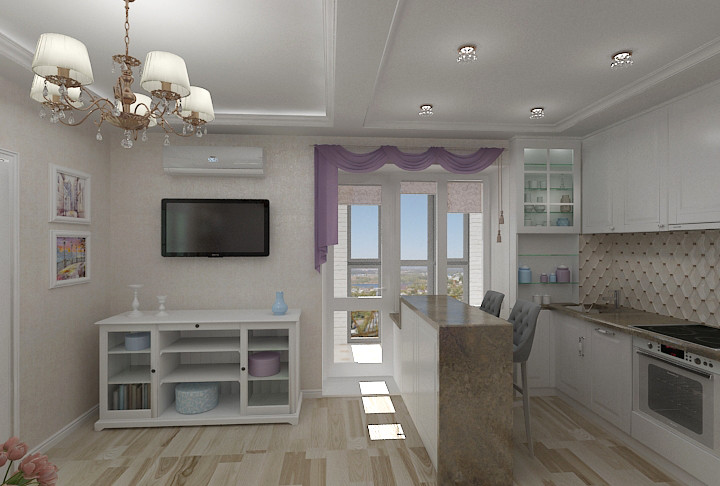 Дизайн-проект квартиры-студии.