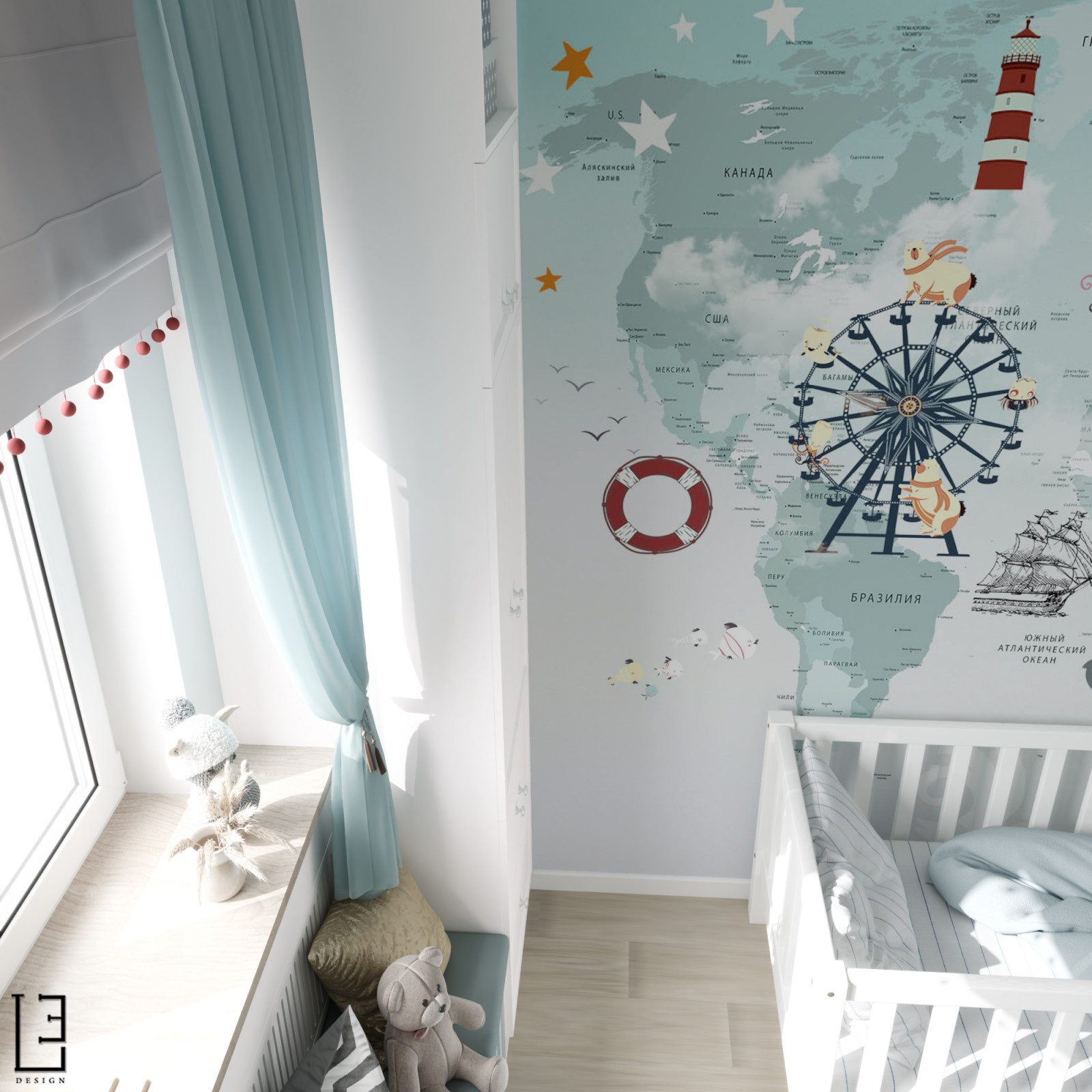 Обложка проекта: Проект детской комнаты для мальчика г. Москва