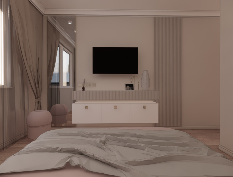 Проект спальни комнаты и детской в г.Мытищи