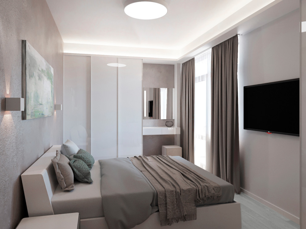 Визуализация проекта квартиры 70 м2 в стиле "Минимализм"