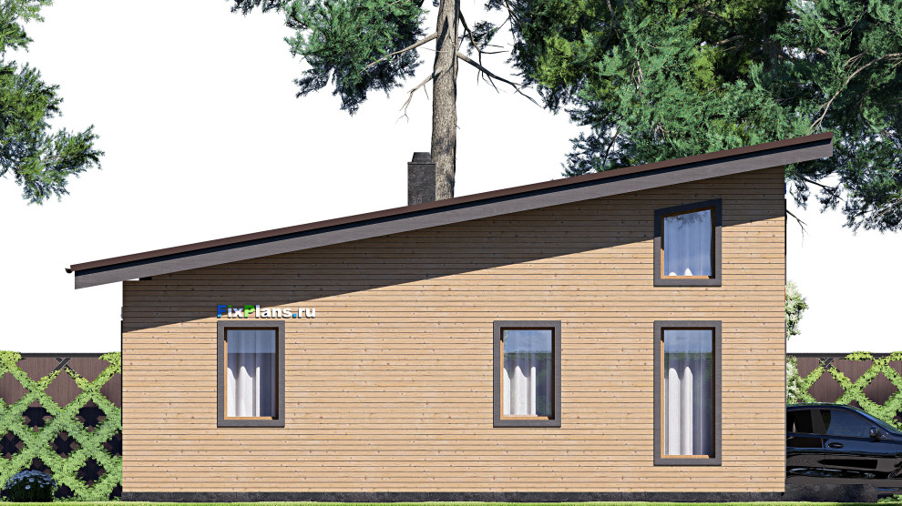 Проект одноэтажного дома 12х8м S67м2 F-17531