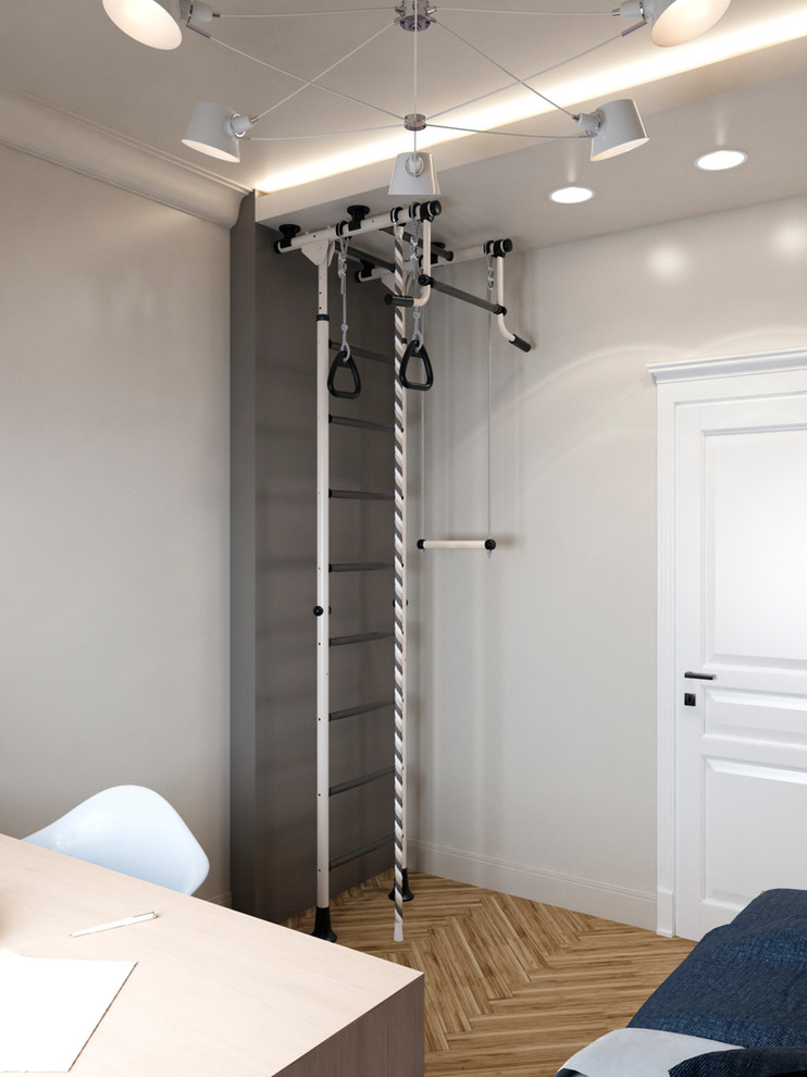 Трехкомнатная квартира в стиле неоклассика, 55 м²