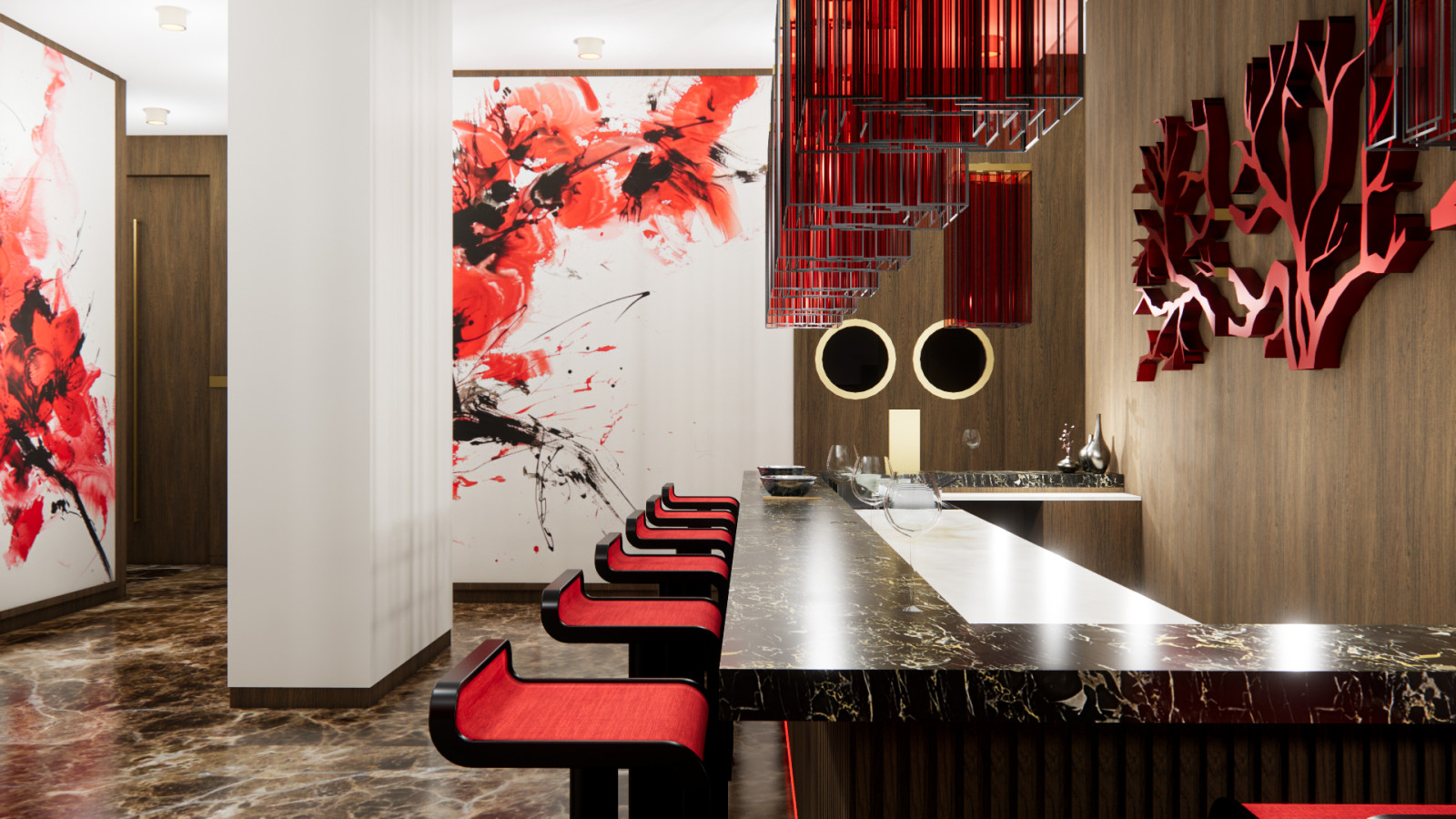 Визуализация проекта китайского ресторана