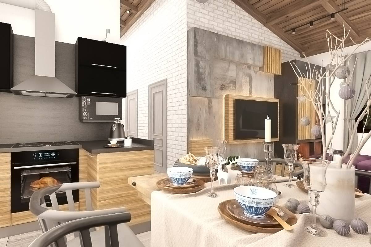Коттедж в стиле Loft