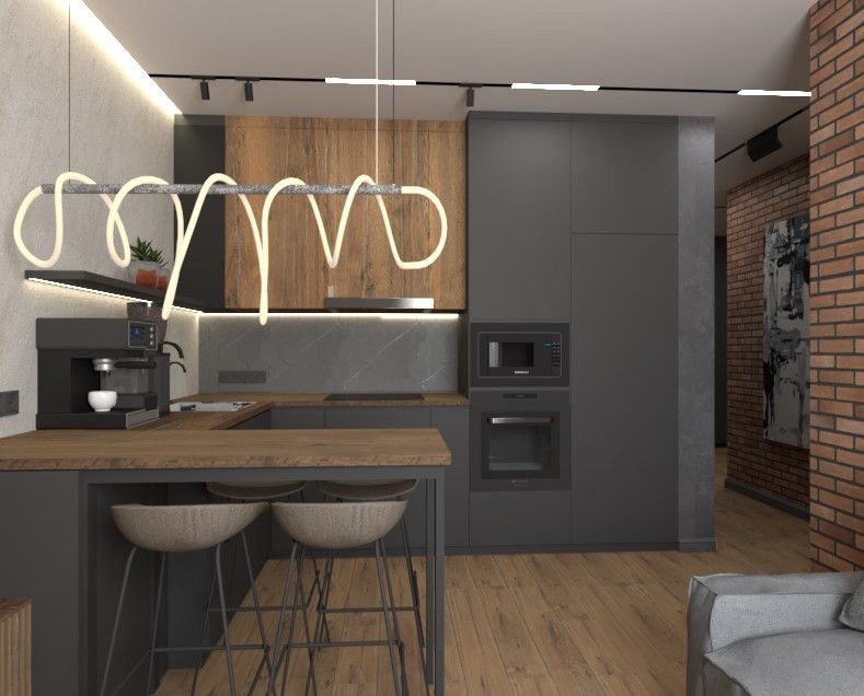 Дизайн интерьера квартиры в стиле лофт